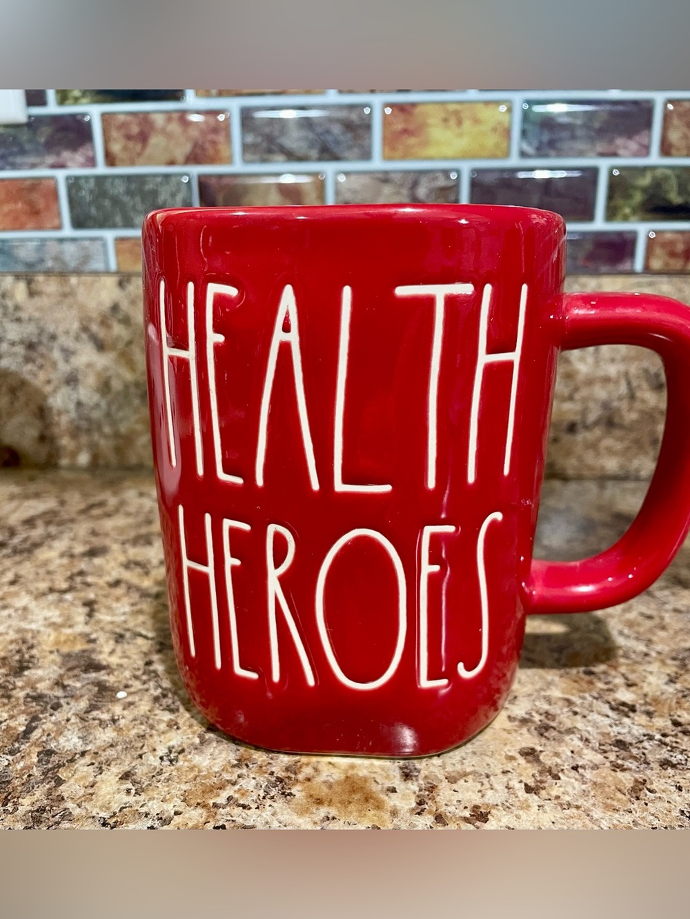 Rae Dunn 'Health Heroes' Ceramic Mug NWOT